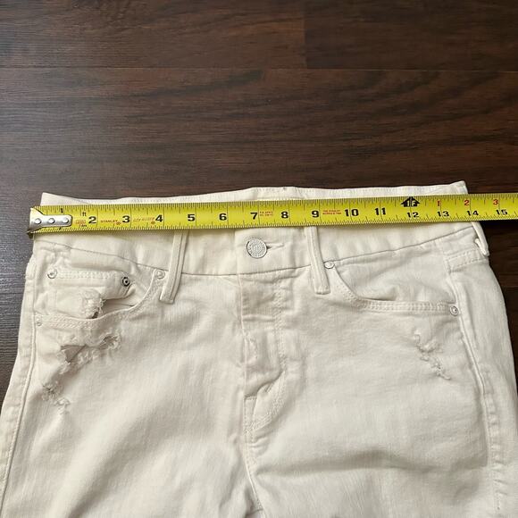 MOTHER white the Looker distressed skinny jeans size 27 - Picture 14 of 15